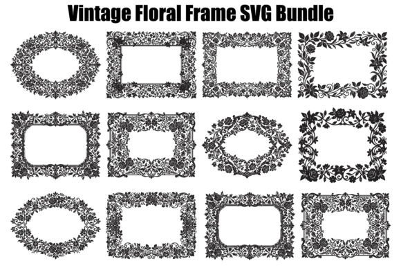 Download Vintage Floral Frame SVG Bundle - Frame Collection
