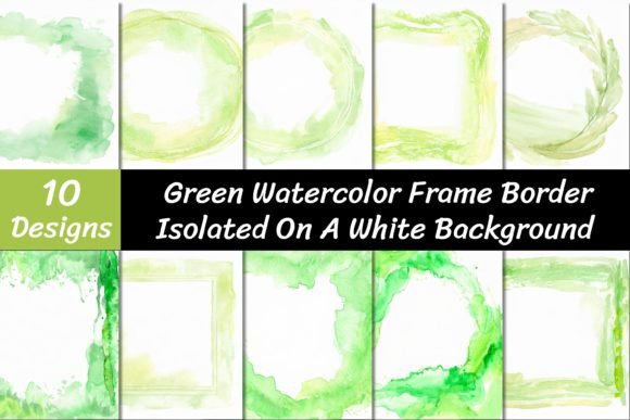 Download Green Watercolor Frame Border Background - Frame Collection