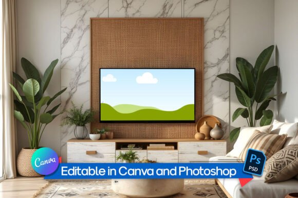Download Interior Wall TV Frame Mockup - Frame mockup Collection
