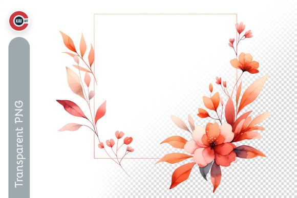 Download Minimalist Watercolor Flower Frame PNG - Frame Collection