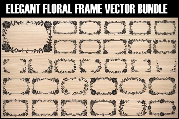 Download Elegant Floral Frame SVG Bundle - Frame Collection