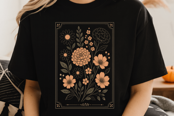 Download Vintage Floral Frame Shirt PNG - Frame Collection