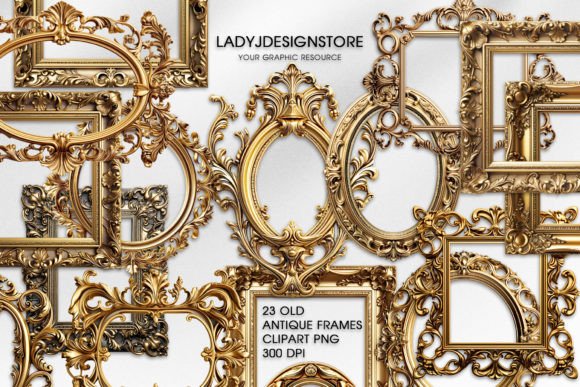 Download Antique Gold Frames Clipart - Frame Collection