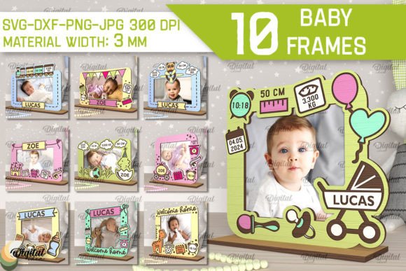 Download Baby Photo Frames Laser Cut Bundle - Frame Collection