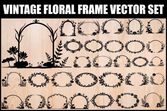 Download Vintage Floral Frame SVG Bundle - Frame Collection