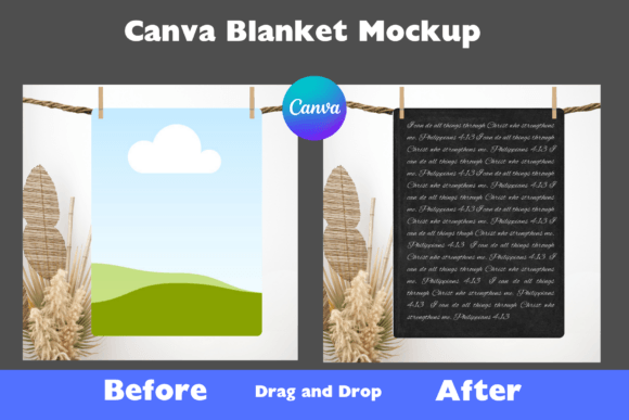 Download Canva Blanket Product Mockup Frame Easy - Frame Collection