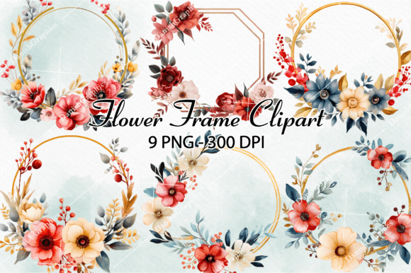 Download Watercolor Flower Frame Clipart - Frame Collection