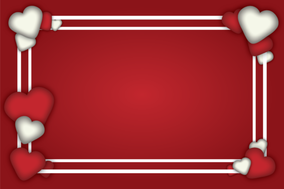 Download Valentine Background Red &amp; White Frame - Frame Collection