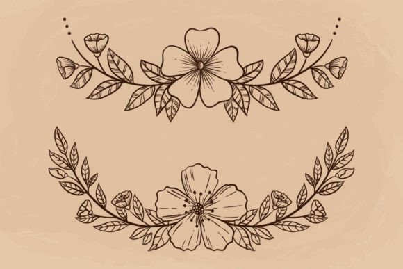 Download Vintage Floral Frame Hand Drawing - Frame Collection