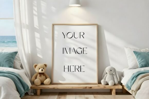 Download Ocean View Nursery Frame Mockup - Frame mockup Collection