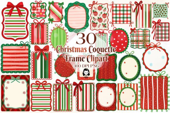 Download Coquette Christmas Frame Border Clipart - Frame Collection