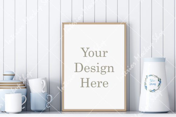 Download Mock Up Poster Frame in Kitchen Room - Frame Collection