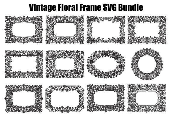 Download Vintage Floral Frame SVG Bundle - Frame Collection