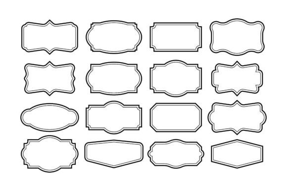 Download Vintage Frames Set, Clipart Bundle. Retr - Frame Collection