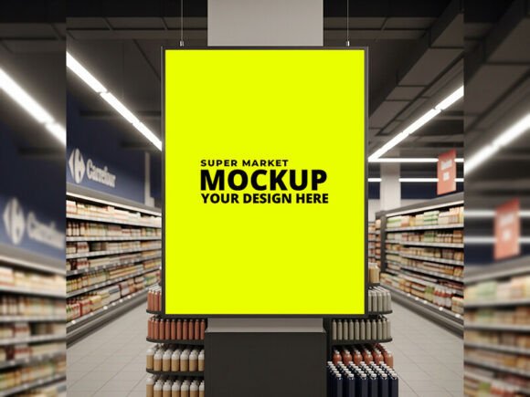 Download Supermarket Interior Mockup - Interior mockup Collection