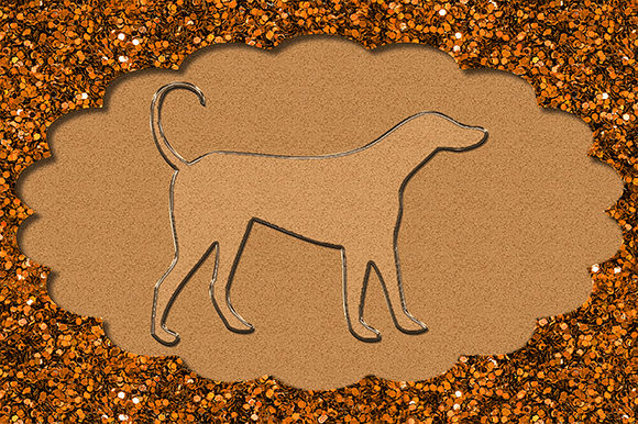Download Dog Pet Animal Line Art Monogram Frame - Frame Collection