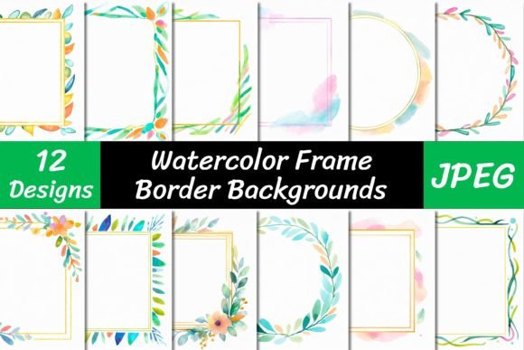 Download Watercolor Frame Border Backgrounds - Frame Collection