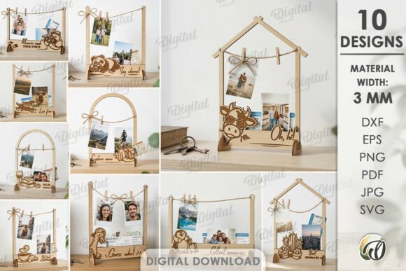 Download Photo Holders Frames Bundle Lasercut - Frame Collection