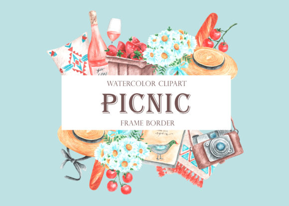 Download Picnic Frame, Border. Picnic Clipart. - Frame Collection