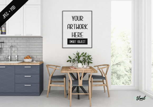 Download Frame &amp; Canvas Mockup - Kitchen Room - Frame Collection