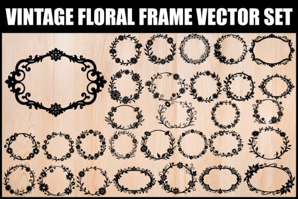 Download Vintage Floral Frame SVG Bundle - Frame Collection