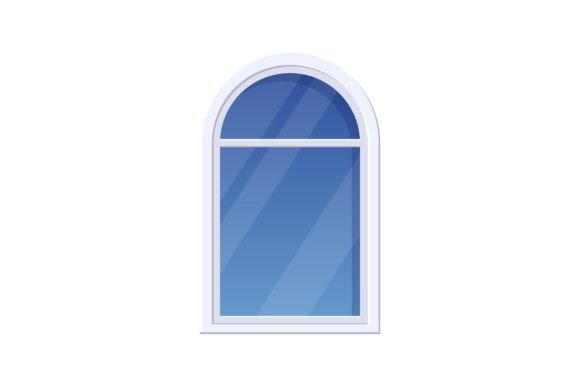 Download Window with White Frame. Clean Blue Glas - Frame Collection