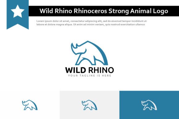 Download Wild Rhino Rhinoceros Strong Animal Logo - Strong animal Collection