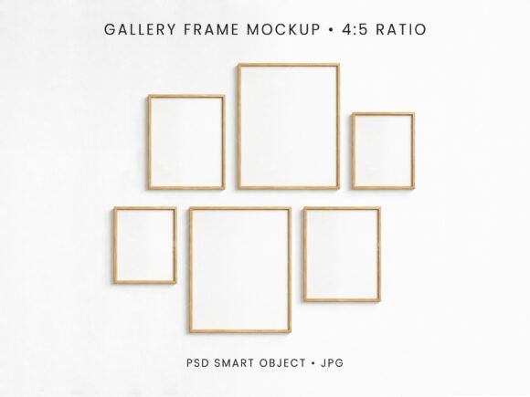 Download 4:5 Ratio Gallery Frame Mockup PSD JPG - Frame mockup Collection