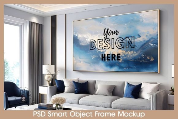 Download Horizontal Frame TV Art Mockup - Frame Collection