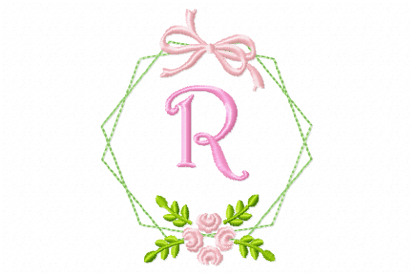 Download Frame Flower Monogram Letter R - Frame Collection