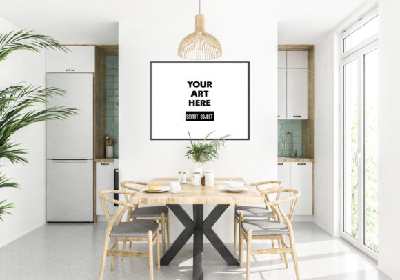 Download Frame Mockup Kitchen Dinig Room - Frame mockup Collection