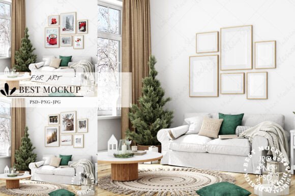 Download Christmas Frame Mockup, Interior Mockup - Interior mockup Collection