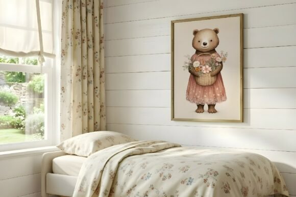 Download French Country Kids Bedroom Frame Mockup - Frame mockup Collection