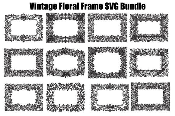 Download Vintage Floral Frame SVG Bundle - Frame Collection