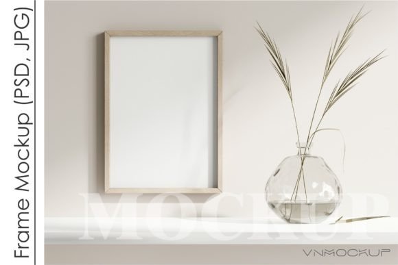 Download Frame Mockup in Minimalist Boho Interior - Frame mockup Collection