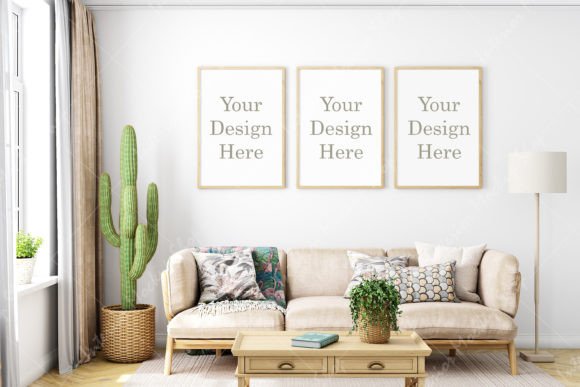 Download Frame Mockup Living Room, Mockup - Frame mockup Collection