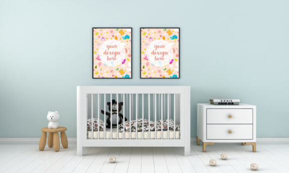 Download Minimalist Kids Bedroom Empty Frames - Frame Collection
