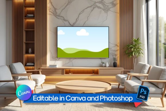 Download Interior Mockup for TV Wall Frame - Interior mockup Collection