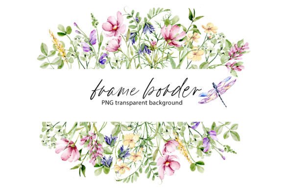 Download Watercolor Flower Frame Border, PNG - Frame Collection