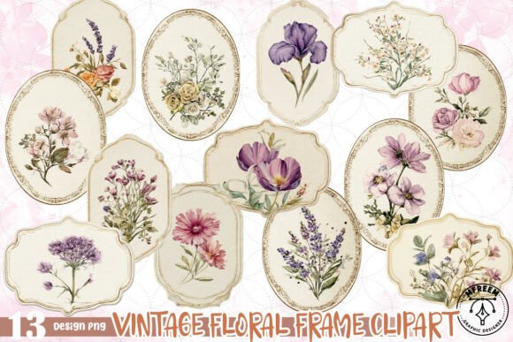 Download Vintage Floral Frame Clipart PNG - Frame Collection