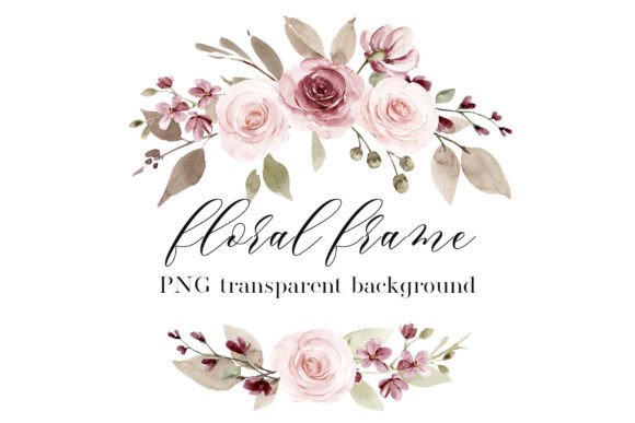Download Watercolor Flower Frame Border, PNG - Frame Collection
