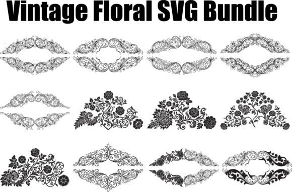 Download Vintage Floral Frame SVG Bundle - Frame Collection