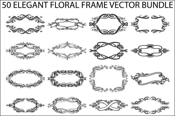 Download Elegant Floral Frame Vector Bundle - Frame Collection