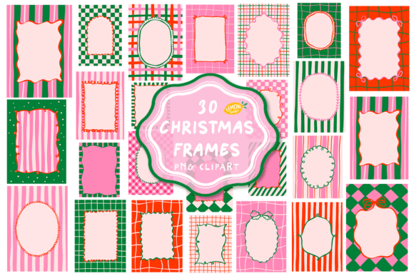 Download Christmas Frames PNG Clipart Bundle - Frame Collection