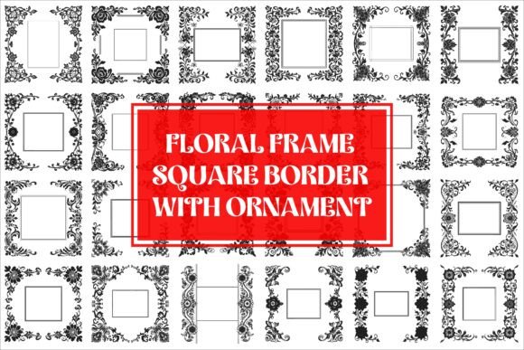 Download An Elegant Floral Frame Square Border - Frame Collection
