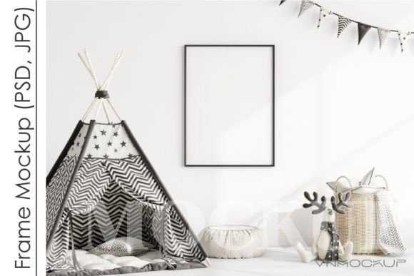 Download Scandinavian Kid's Room Frame Mockup - Frame mockup Collection