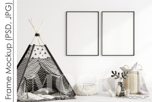 Download Scandinavian Kid's Room Frame Mockup - Frame mockup Collection
