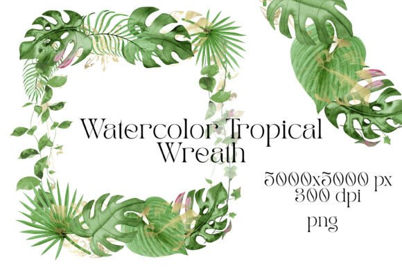 Download Watercolor Tropical Frame Border - Frame Collection