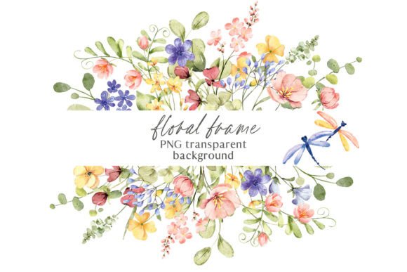 Download Watercolor Flower Frame Border. - Frame Collection