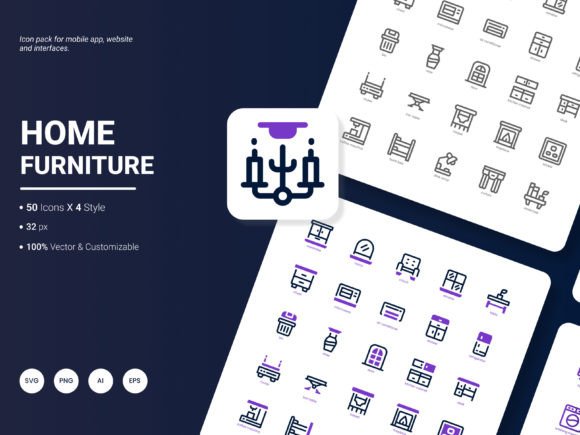 Download Home Furniture Icon Pack - Home furniture Collection